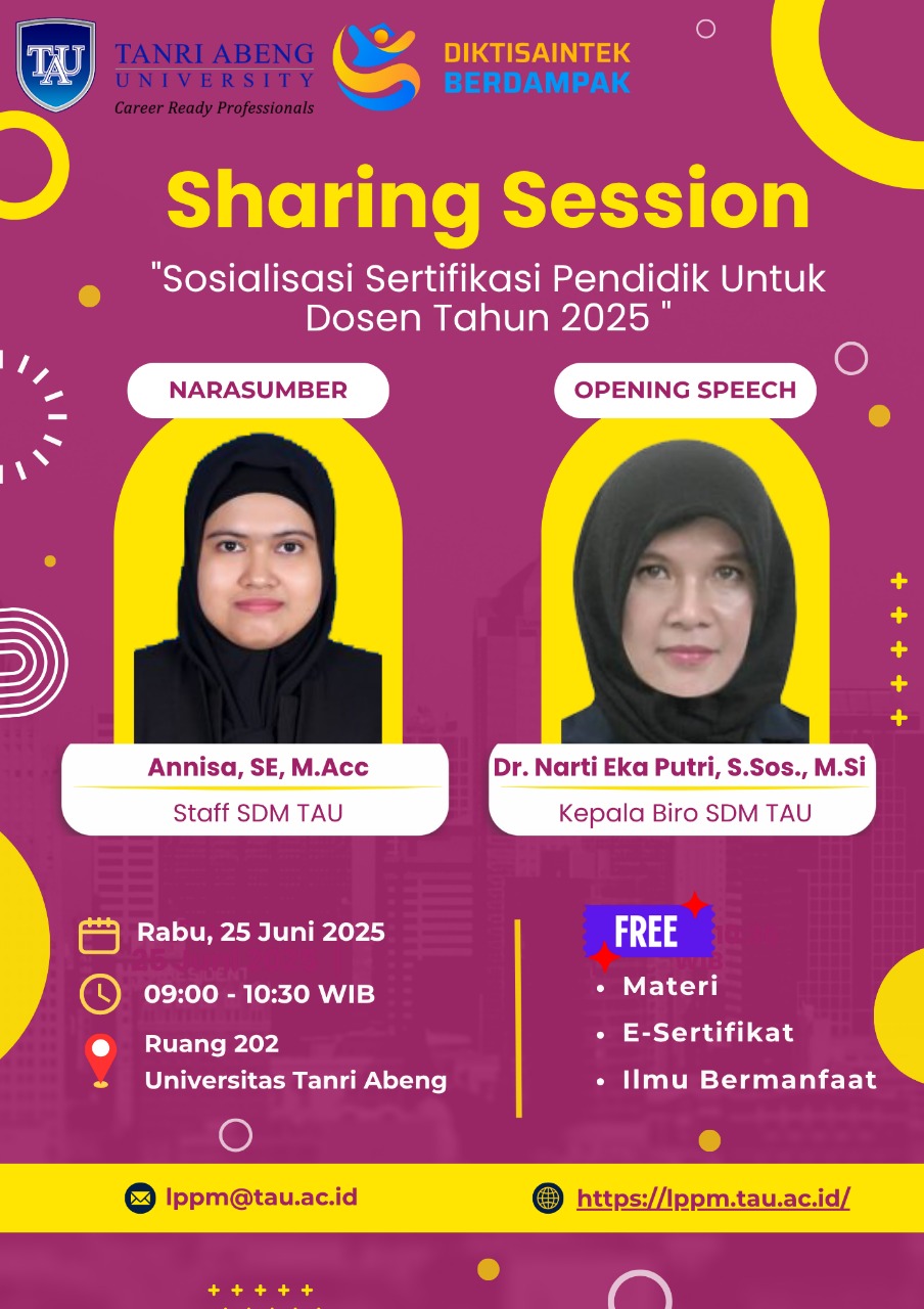 Sharing Session "Sosialisasi Serifikasi Pendidik untuk Dosen Tahun 2025"